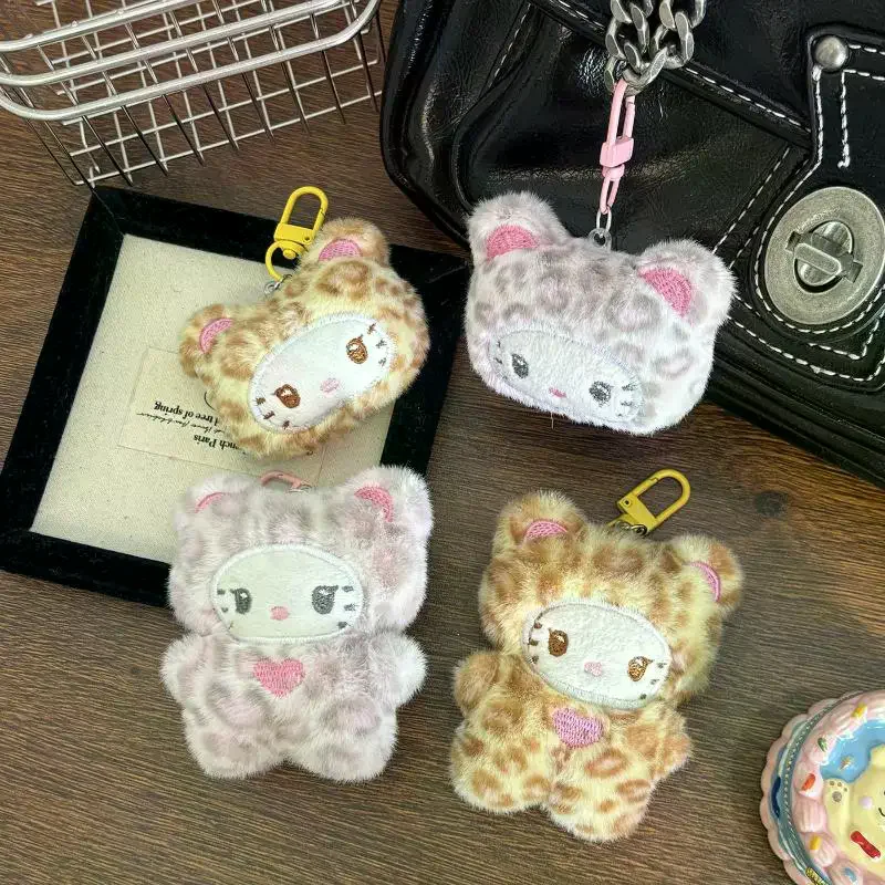 

Cartoon Hello Kitty Keychain Kitty Cat Plush Doll Keyring Bag Pendant Decorations Gift