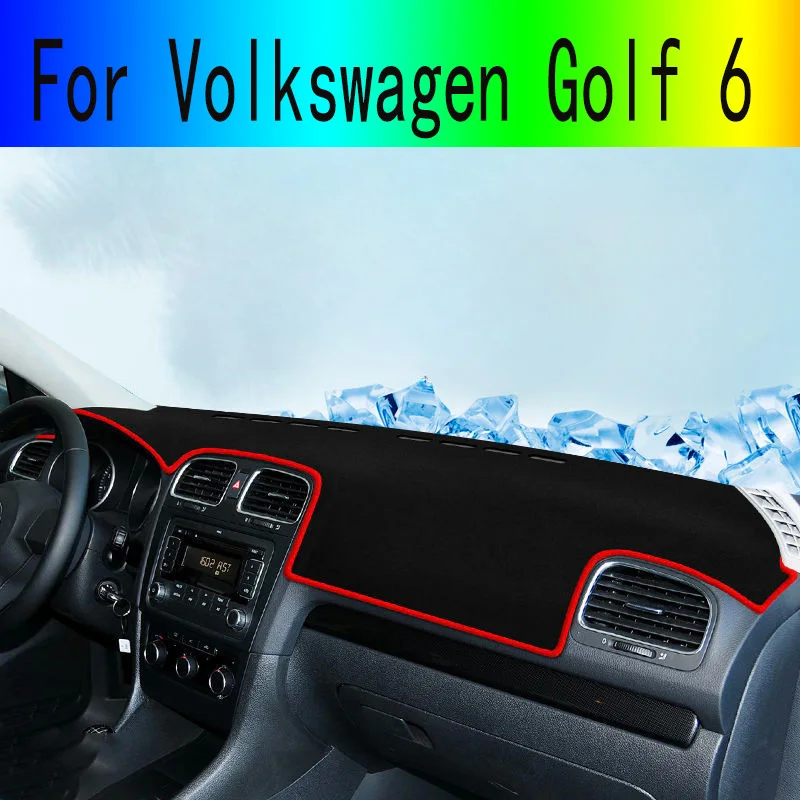 

Для VW Volkswagen Golf 6 2011 2012 2013, крышка приборной панели автомобиля, коврик для приборной панели, солнцезащитный козырек, инструментальный стол, нескользящая накладка, аксессуары, Стайлинг