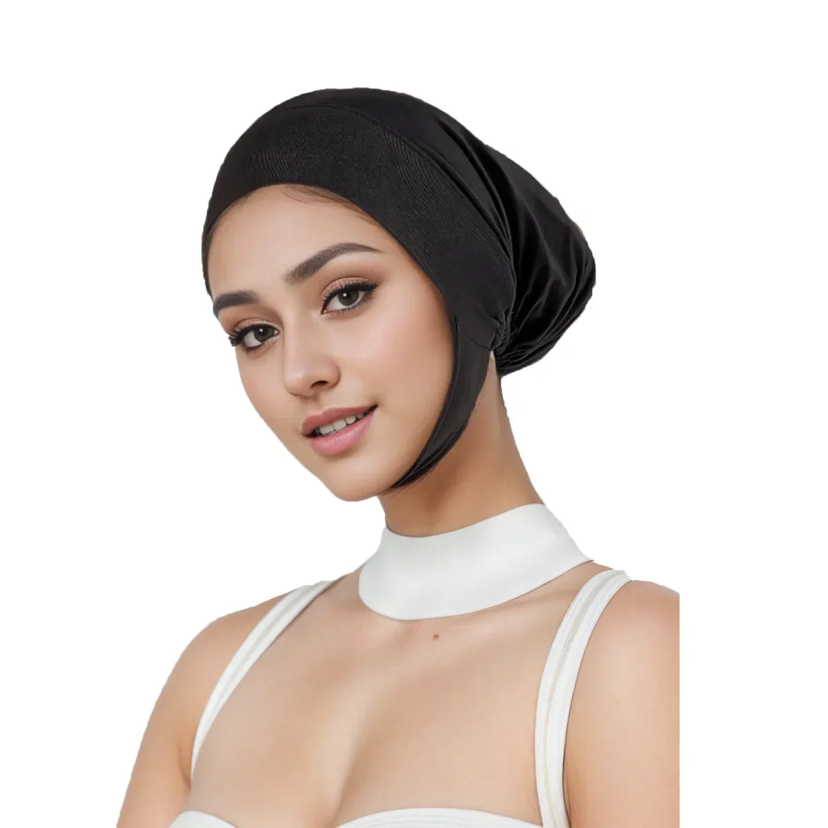 イスラム教徒の女性用アンダーキャップ、ボンネット、ターバン、ヘッドタイ、インナーヒジャブ、伸縮性ヒジャブ、イスラムヘッドスカーフ、キャップ、帽子、ビーニー、ヘッドウェア、アンダースカーフ