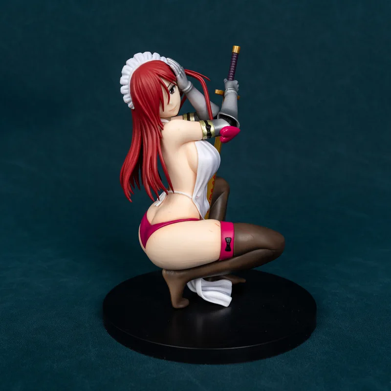 

Fairy Tail S-Class Mage Erza Scarlet Sexy Red-Haired Maid Dance Pose Figure Toys Collect Decoration Peripheral Birthday Gifts