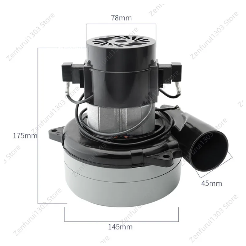 09816 Industrial Vacuum Cleaner Motor 1200W All Copper Wire Side Air Motor Accessories