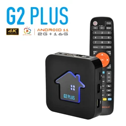 GTMEDIA-NipPLUS Android 11 TV Box, 4K UHD, Amlogic 905W2, Façades Core, 2 Go, 16 Go, 2.4G, WIFI, Media First, Set Top Box, Original