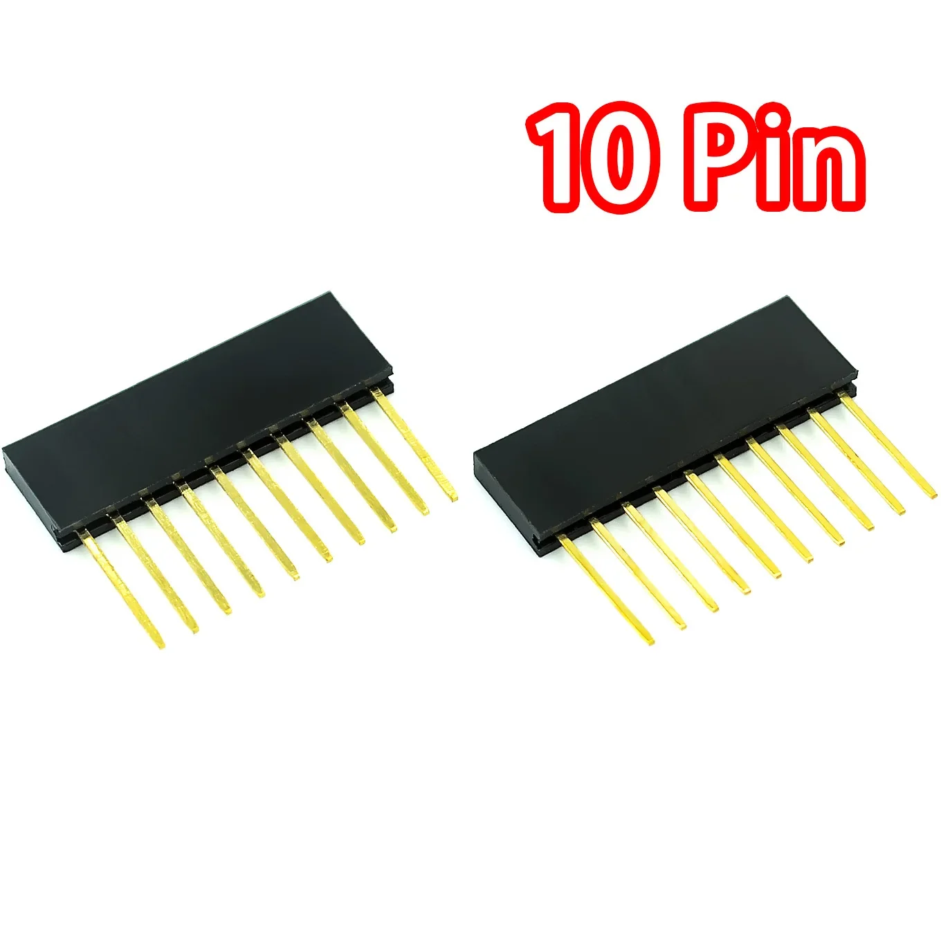 5PCS 2.54MM 6Pin 8Pin 10Pin 10MM Long Needle Female Pin Header Strip Stackable Header