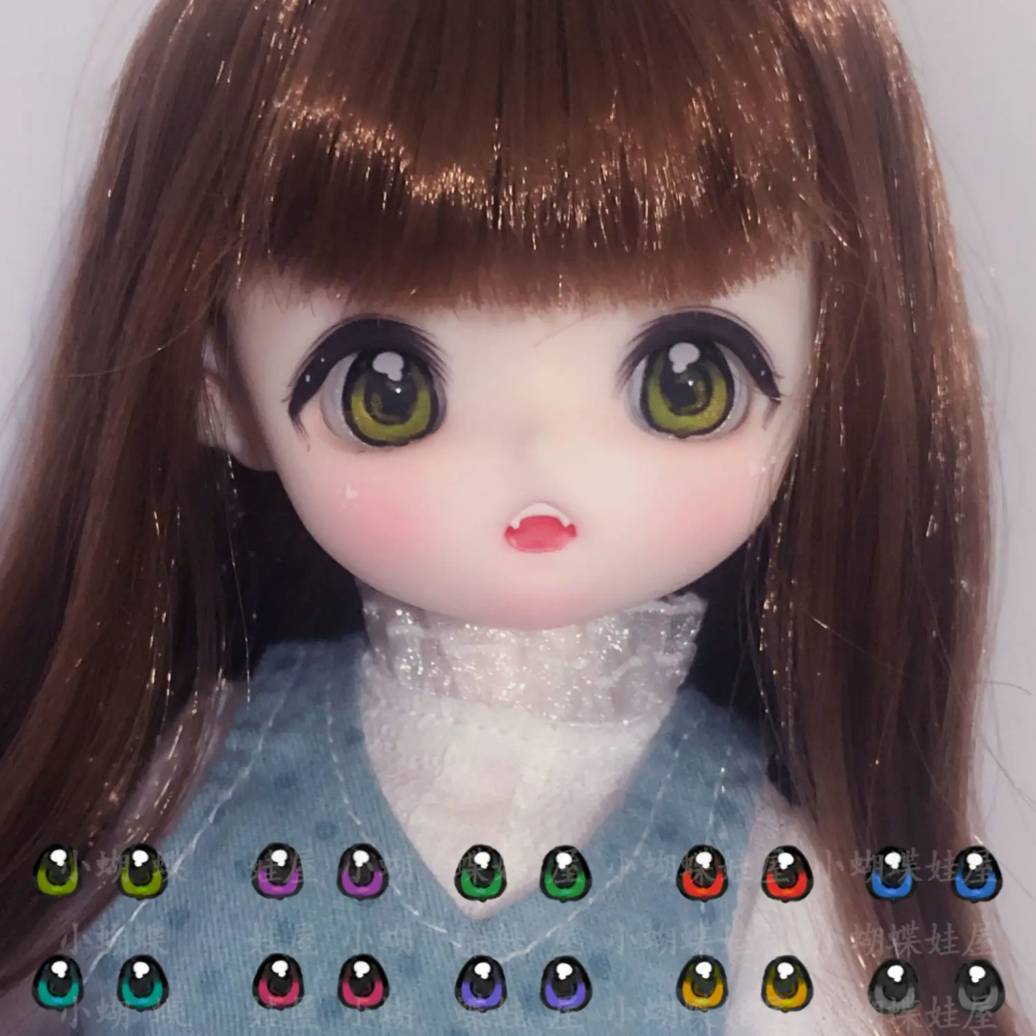 New Bjd Eyeball Anime Eye 8/10/12/14/16/18/20/22/24mm Cartoon Doll Eyes Acrylic Diy Girl Toys Dress Up Doll Accessories