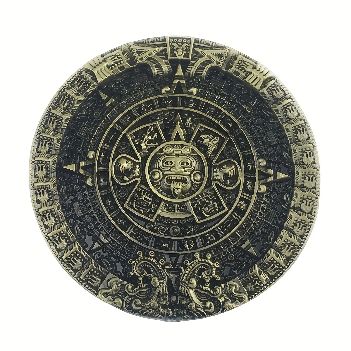 

T-DISOM Men's Retro Fashion Belt Buckle Ancient Tribal Solar Calendar Design Stylish Trendy Accessory