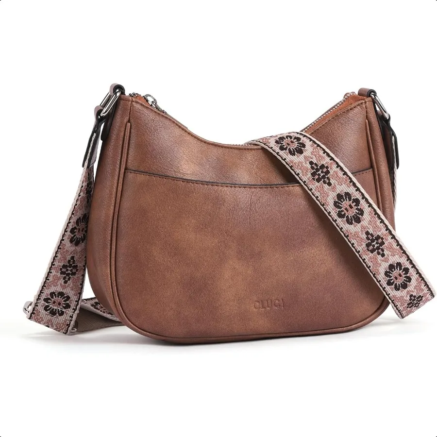 

CLUCI Crossbody Bags for Women Vegan Leather Shoulder Handbags Purses for Women with Adjustable Wide Strap