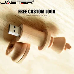 Clé USB 128 en bois de 2.0 go, lecteur Flash de 64 go, LOGO personnalisé gratuit, 32 go, cadeau, clé mémoire de 16 go, disque U de 8 go, 4G