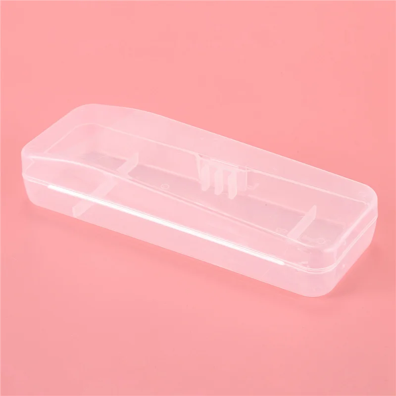 A83X-3 Pcs Travel Double Edge Razor Storage Box Men Shaver Case Razor Accessories Transparent Razor Holder