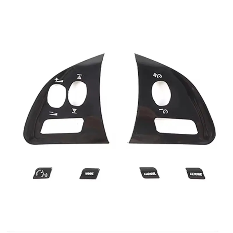 

Interior Covers Steering Wheel Buttons Stickers For Jaguar XF 2012 - 2015 Car Accessories Black