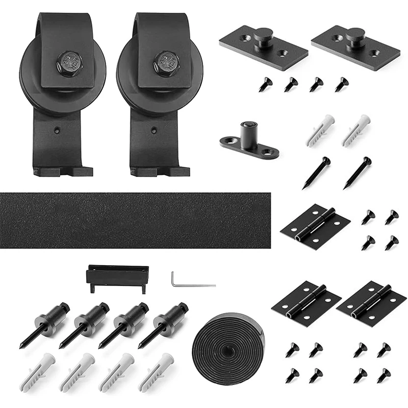 Imagem -05 - Kit Porta Deslizante com Rodas Giratórias ou Dobras Conjunto de Porta de Celeiro Bifold
