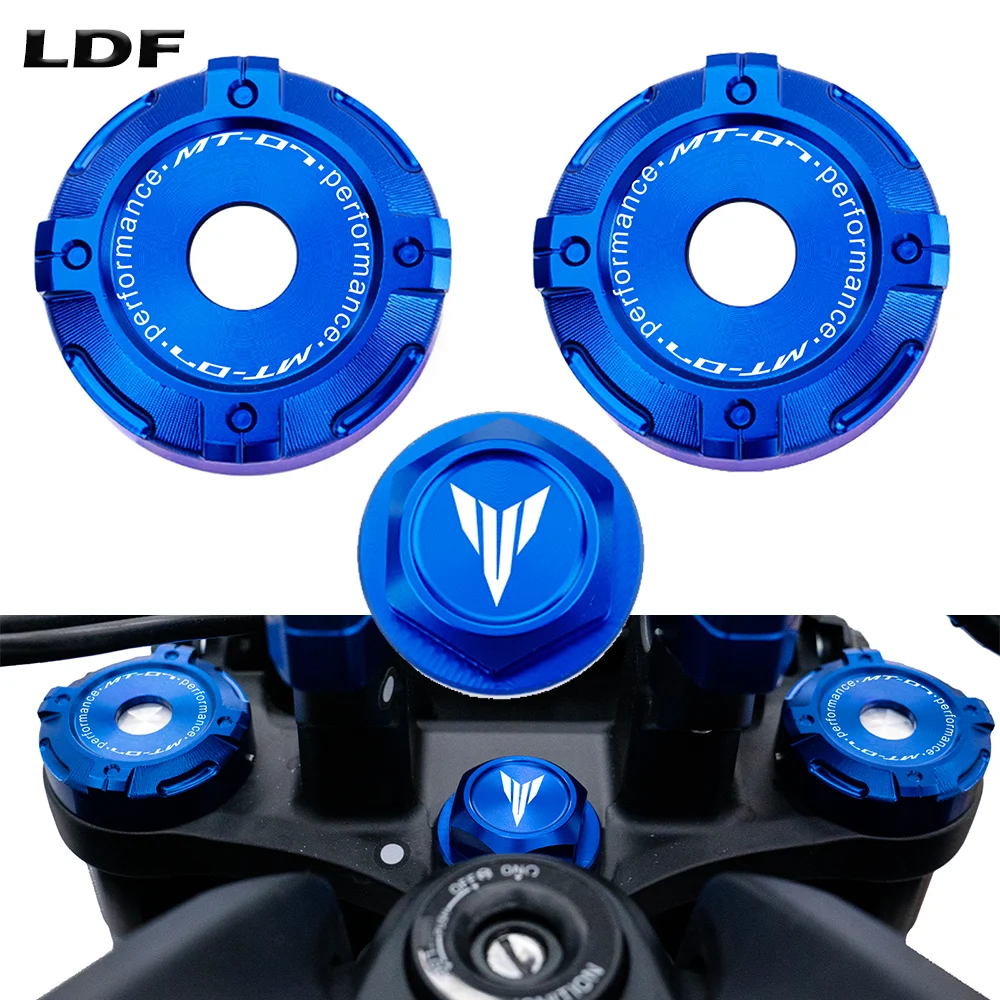Misura Per Yamaha MT07 MT-07 FZ07 2025 2026 Accessori Moto Tappo Ammortizzatore Anteriore Colonna A Tre Stelle Trim Copertura Decorativa