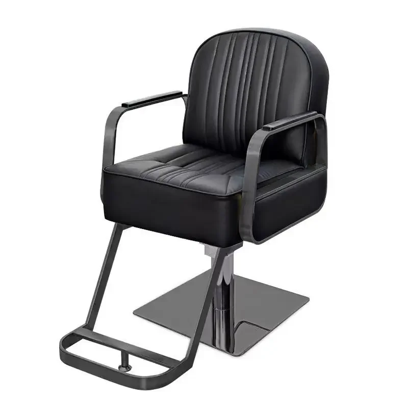 Chaise de barbier Manually Ian pour homme, meubles de salon, chaise de coiffeur inclinable, chaise dorée