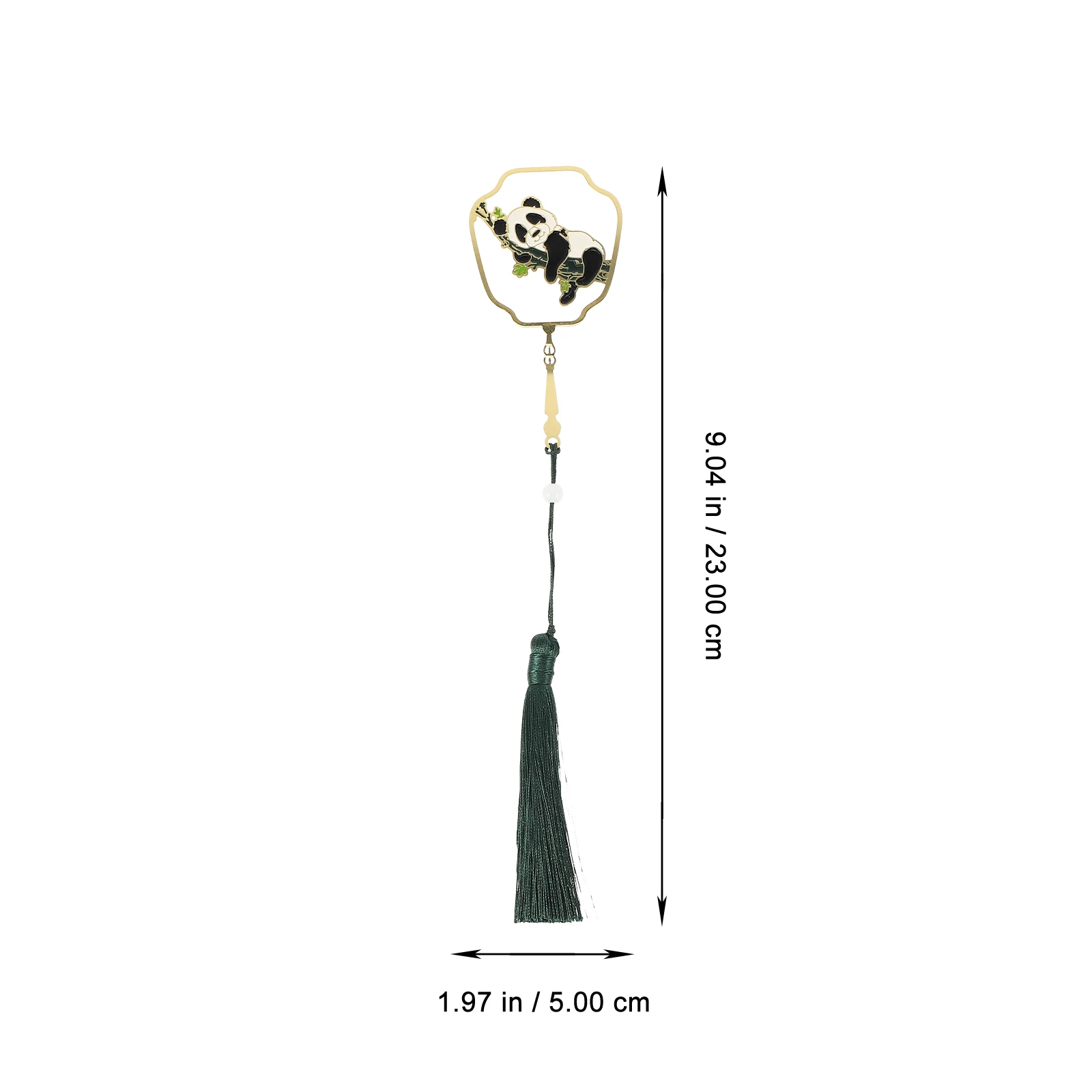 2 قطعة المرجعية المعدنية الباندا لطيف رائعة معلقة شرابة صفحة علامة لمكتب مكتبة المنزل استخدام الكرتون الباندا الإشارات المرجعية