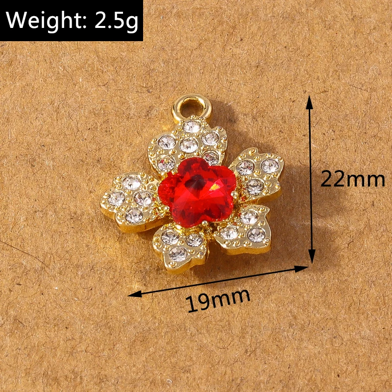 10 Stück 17*20mm Funkelnder Kristall CZ Schneeflocke Charms Anhänger für Schmuckherstellung DIY Ohrringe Halskette Zubehör Zubehör – Detail 1