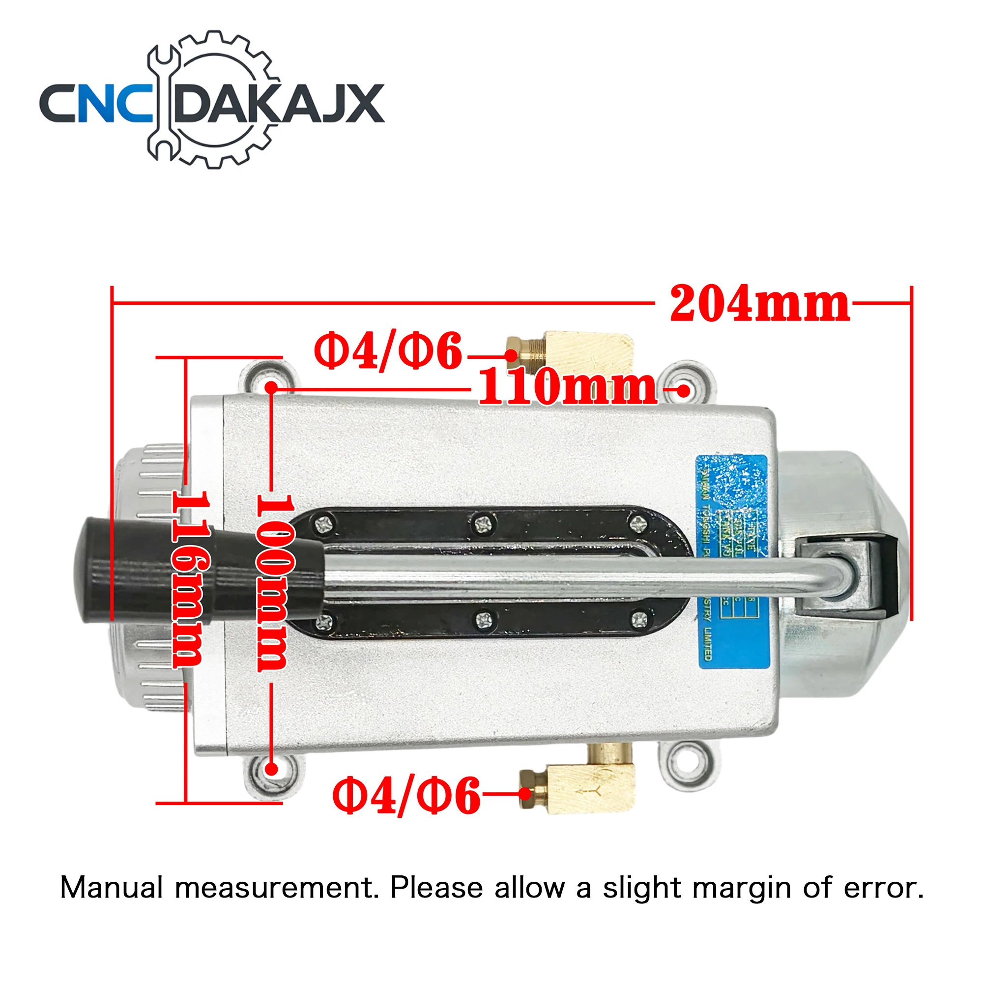 Y-8 HP-5 Hand Operated Lubrication Oil Pump Dual Outlet 4MM 6MM Port Manual Hand Press Pump For Punch Press CNC Lathe Milling