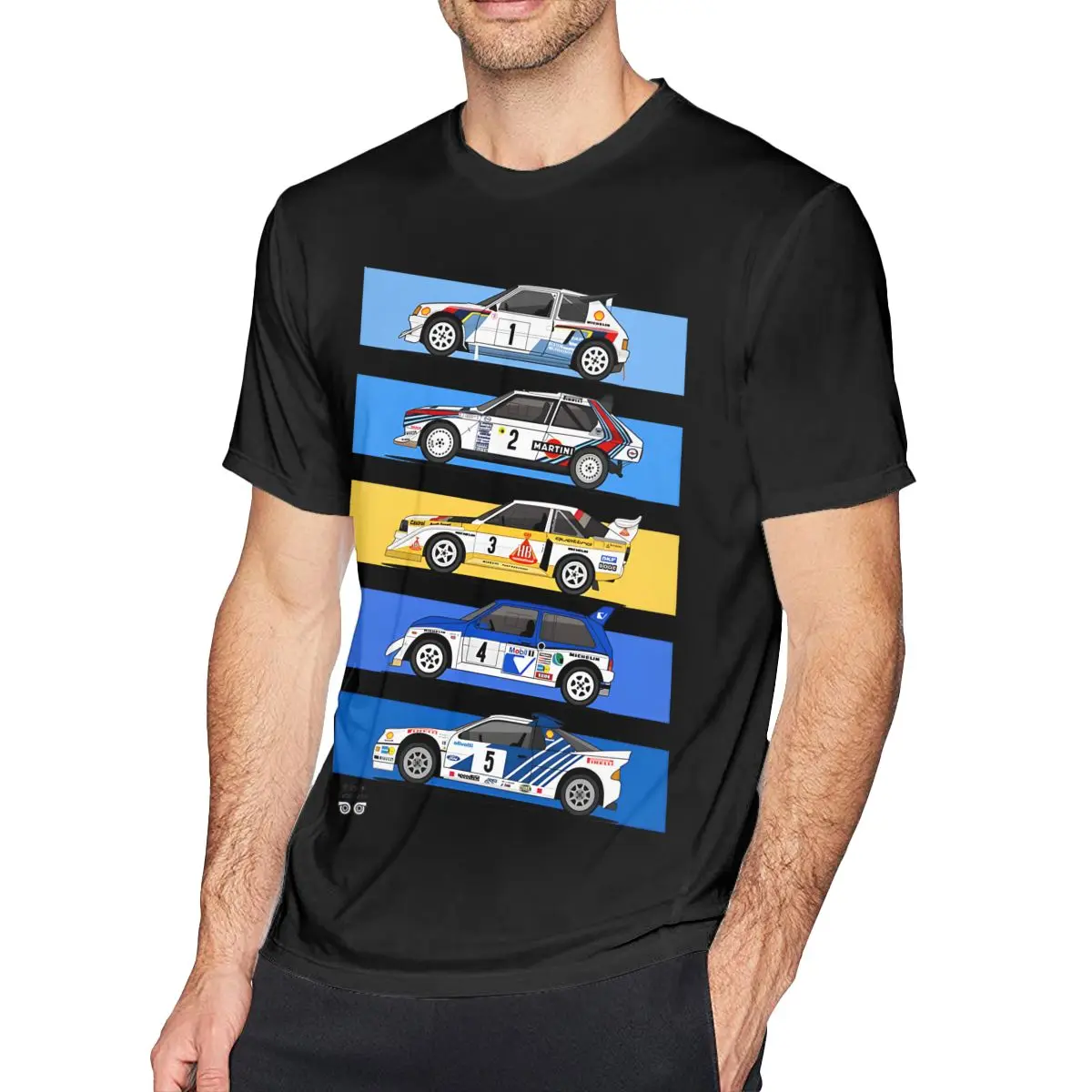 Humor 1986 Group B V2 T-Shirt for Men Round Collar 100% Cotton T Shirt Walter Rohrl Short Sleeve Tees Unique Tops