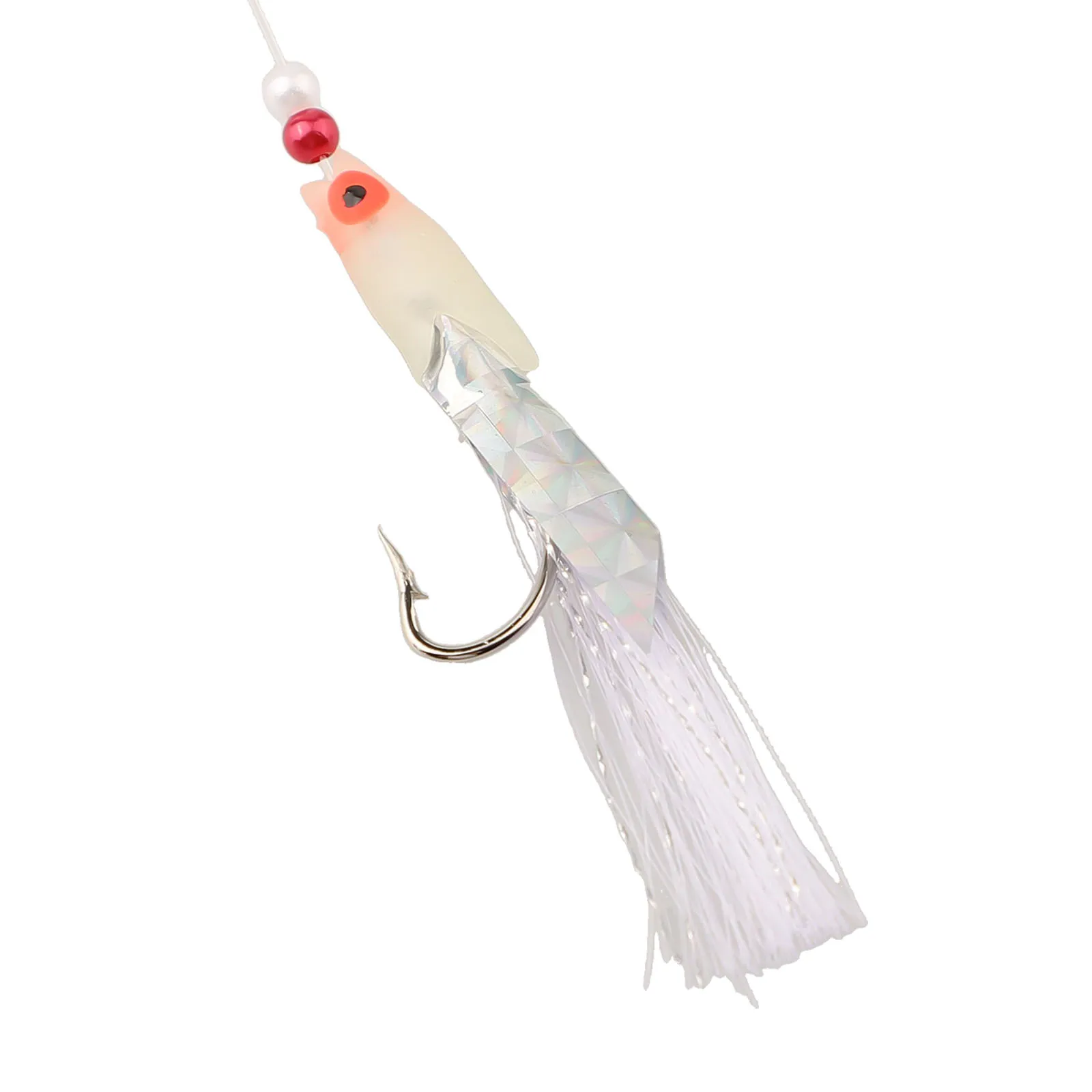 Fishing Hooks Bait Jigs Outdoor Red+White 0.6mm/150cm Main String 5 Pcs/Pack 9g 0.5mm/80mm Supporting String High Quality