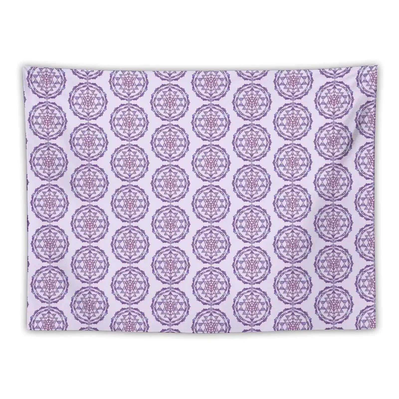 Purple Sri Yantra Lotus Mandala Hinduism Tapestry Home And Comfort Decor Aesthetic Room Decor Korean Tapestry