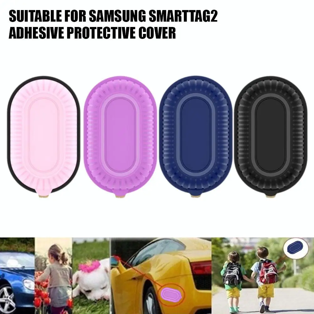 Suitable For Samsung Galaxy SmartTag2 Anti-lost Anti-lost Waterproof TPU Adhesive Full Silicone Protective Cover Storage Bo M6L1