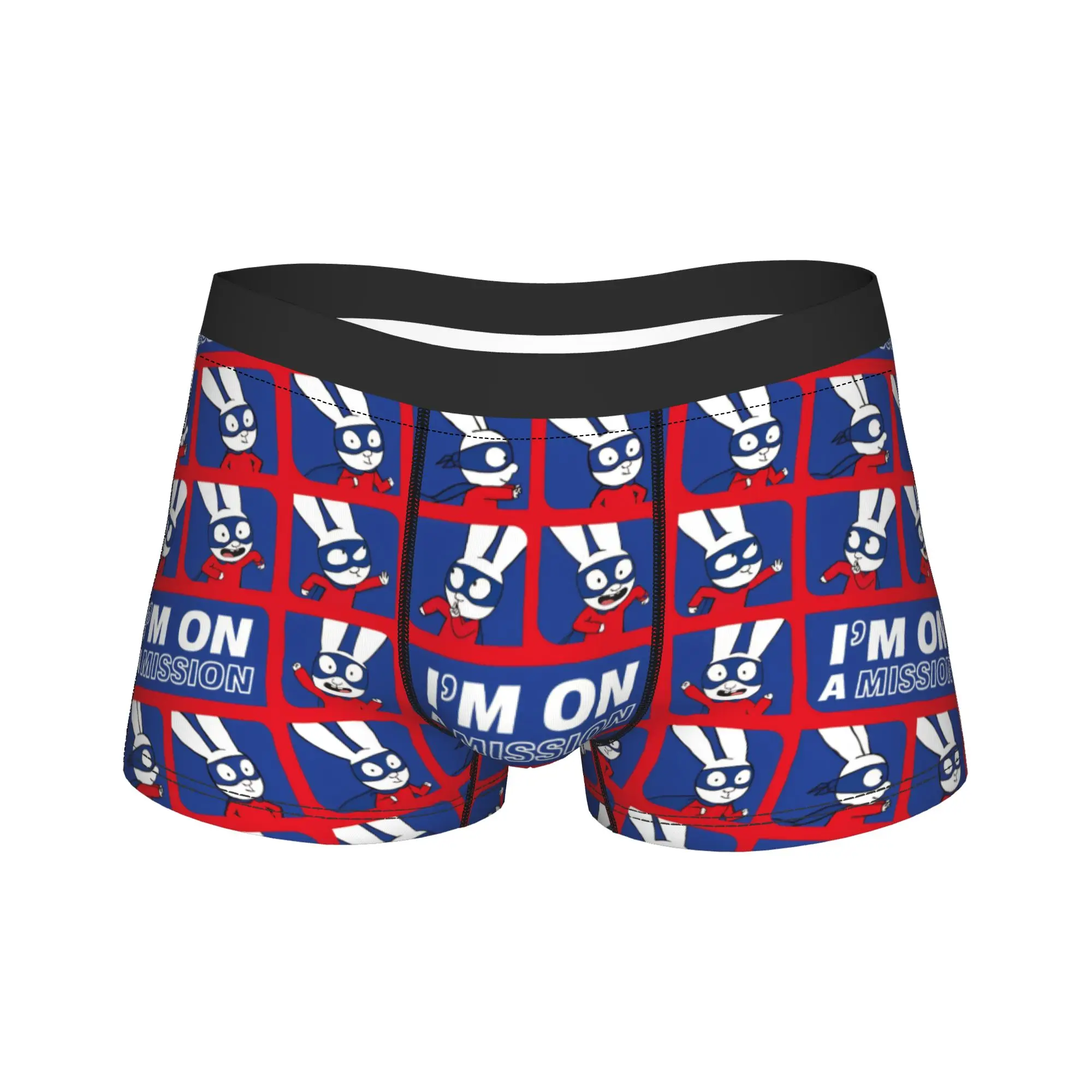Men Simons Rabbit Boxer Briefs Shorts Panties Breathable Underwear French Cartoon Male Funny Plus Size Underpants