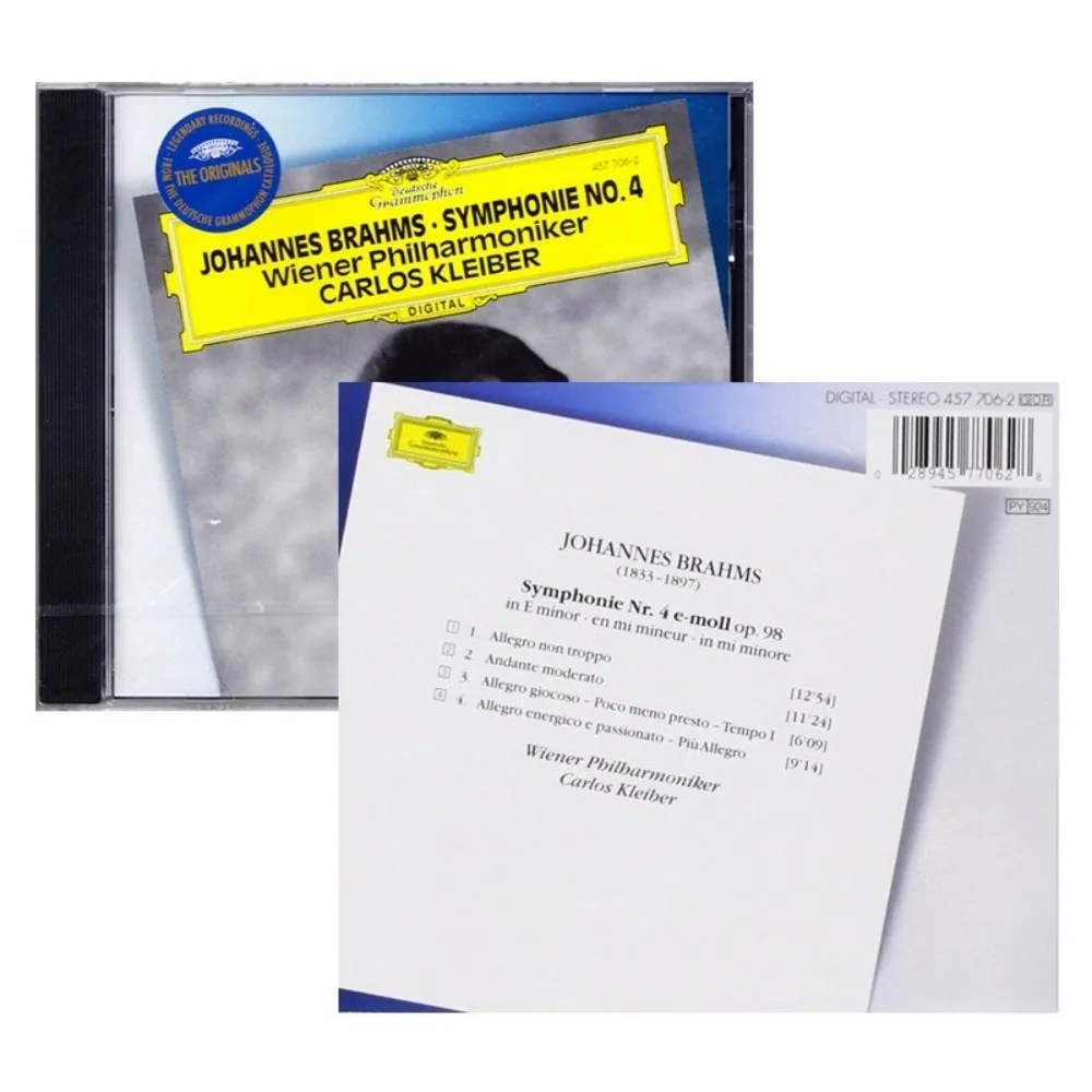 قرص مضغوط Brahms Symphony No.4 - ترجمة كارلوس كليبر الأسطورية السيمفونية لعشاق الموسيقى الكلاسيكية