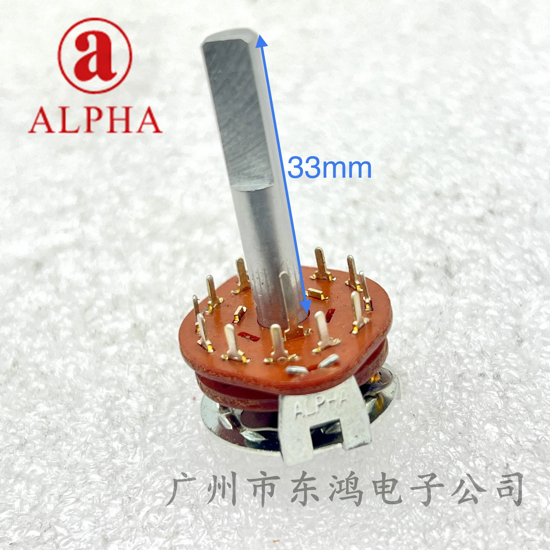 1 PCS Taiwan ALPHA Aihua SR2513F-0112-33F rotary band switch 1-pole 12-gear 360 degree rotation