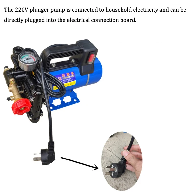 Imagem -03 - Bomba o Elétrica Agrícola Pistão Dobro do Cilindro Pulverização Molhando Lavagem de Carro Irrigação 12v 24v 48v 60v 220v de Alta Pressã