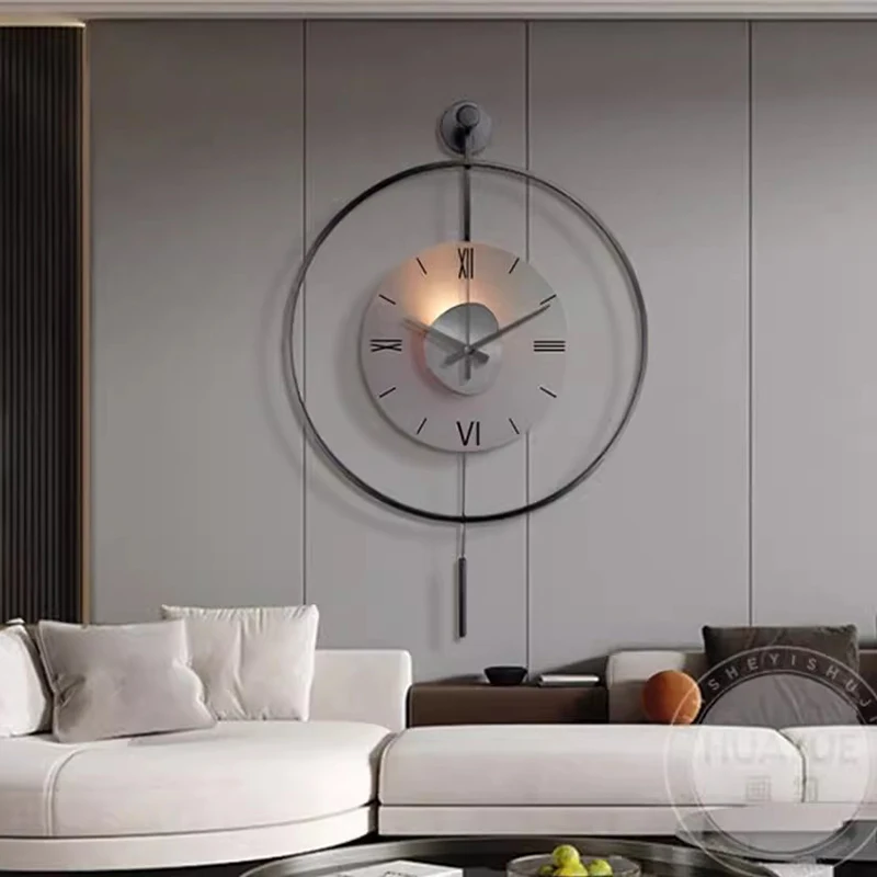 Fashion Minimalist Wall Clocks Art Mural Aesthetic Creative Nordic Wall Watch Restaurant Reloj Pared Living Room Decoration