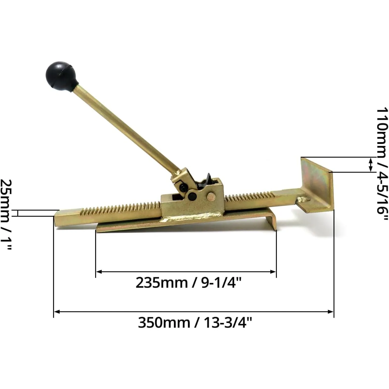Hardwood Flooring Jack Flooring Jack and Positioning Tool for Straighten & Installing Hardwood Floors Easy Ratcheting Mechanism