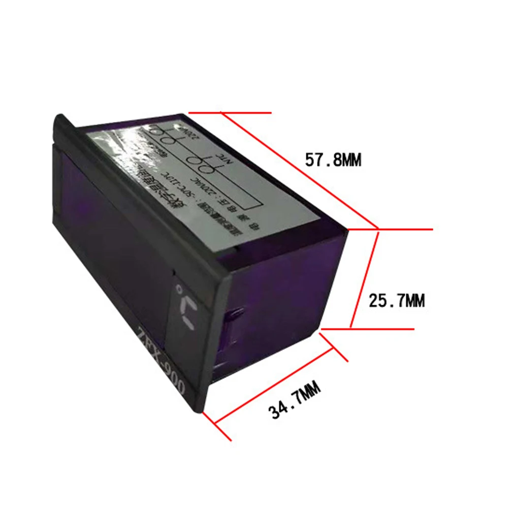 ZFX-900 Embedded Temperature Meter Intelligent Digital Temperature Display Panel for Refrigerator Deepfreeze Cold Closet