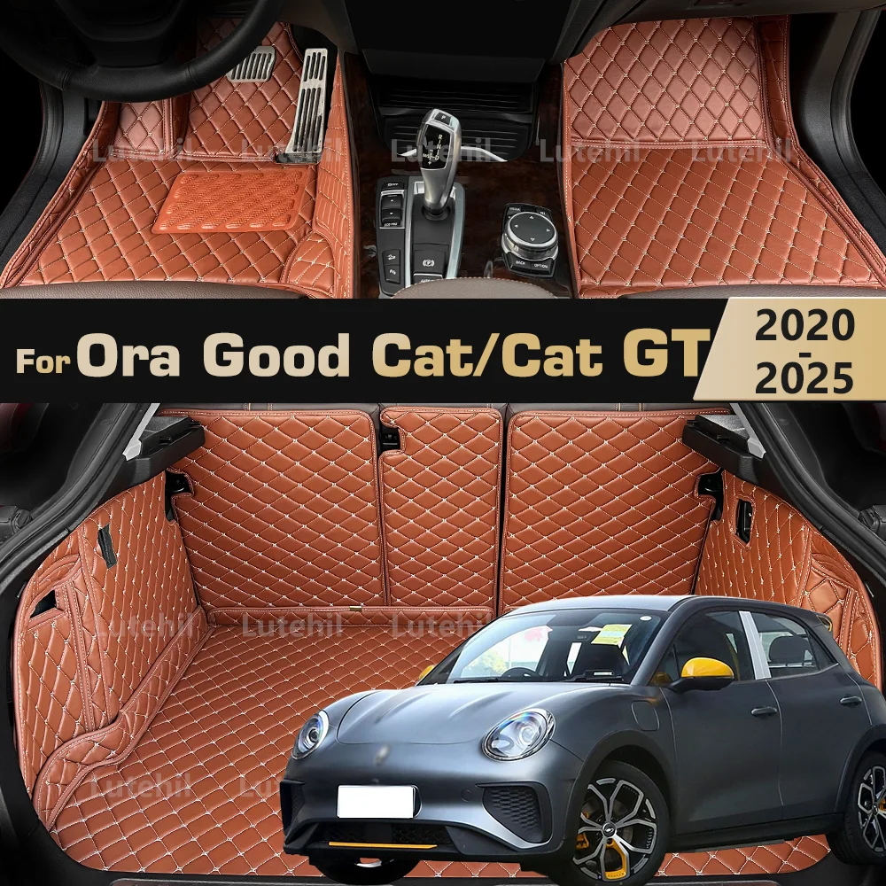 

Для Ora Good Cat/Good Cat GT 02 03 Cat ES11 2020-2025 24, автомобильный напольный коврик, подушечки для ног, автоматический полный коврик для багажника, коврик для багажника