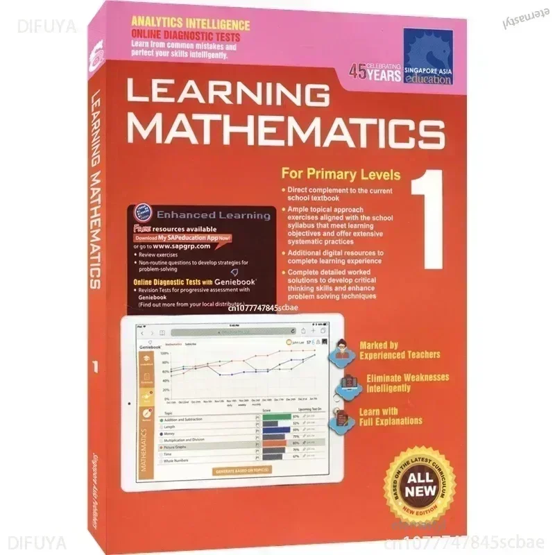 6 libri/set SAP Learning Mathematics Book Grado 1-6 I bambini imparano libri di matematica Singapore Scuola primaria Matematica Libri di testo