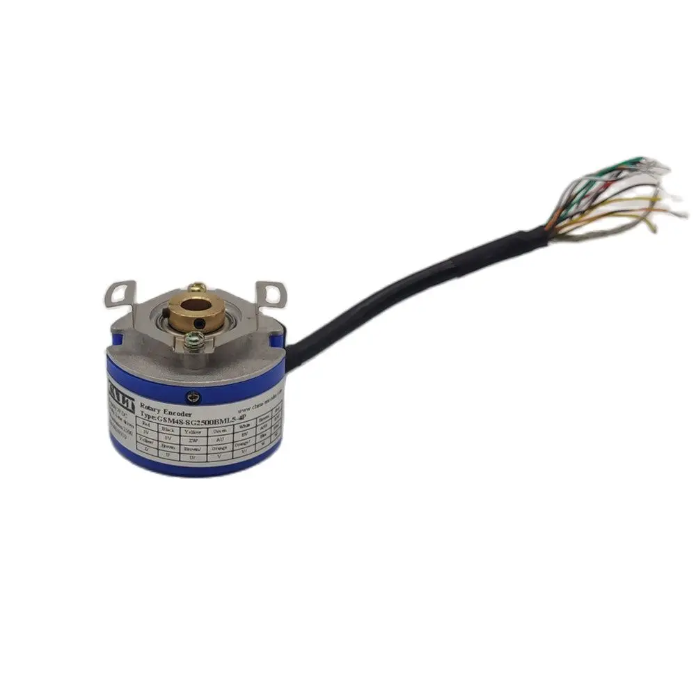 CALT GSM48 8mm Hollow Shaft or 9mm Taper Shaft 2500 Pulse Rotary Encoder for 4 Pairs Poles Servo Motor