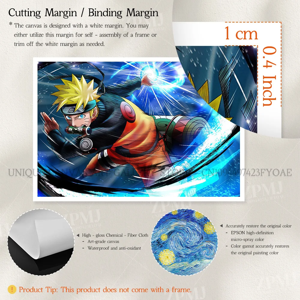 Poster Seni Dinding Cetak Kanvas Anime Naruto Klasik Lukisan Uchiha Madara Gambar Dekorasi Rumah Tsunade Tanpa Bingkai untuk Ruang Tamu