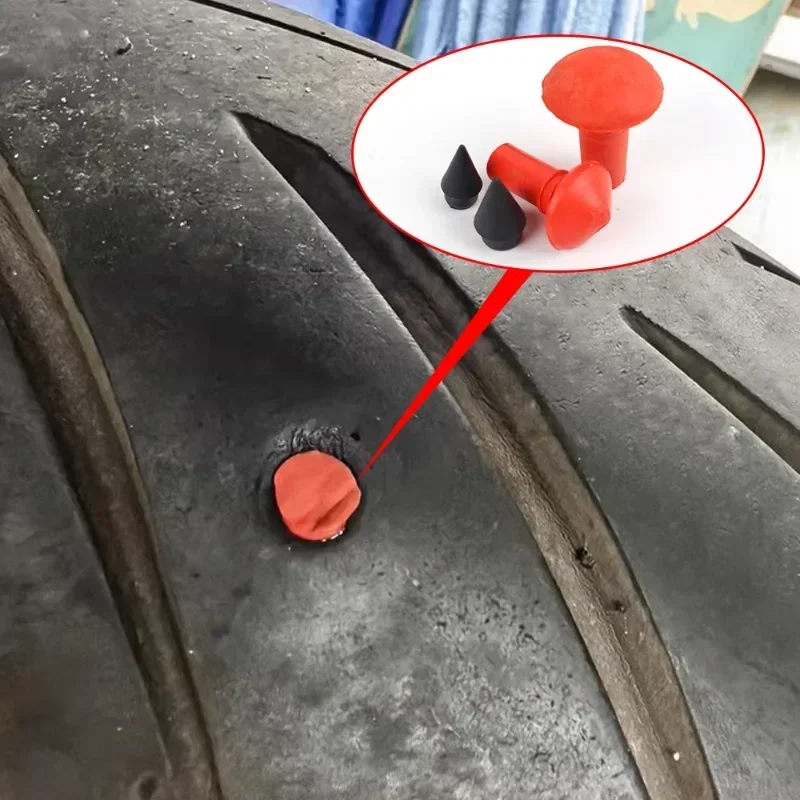 Réparation de pneus en forme de champignon pour voiture et moto, clous en caoutchouc portables, réparation de pneus, patchs sous vide, accessoires automobiles, 180 pièces