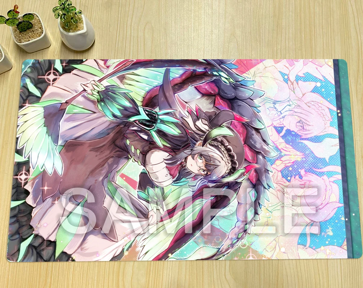 YuGiOh Playmat House Dragonmaid TCG CCG Mat Free Bag Board Game Trading Card Game Mat Gaming Pad Rubber Mousepad 600x350x2mm