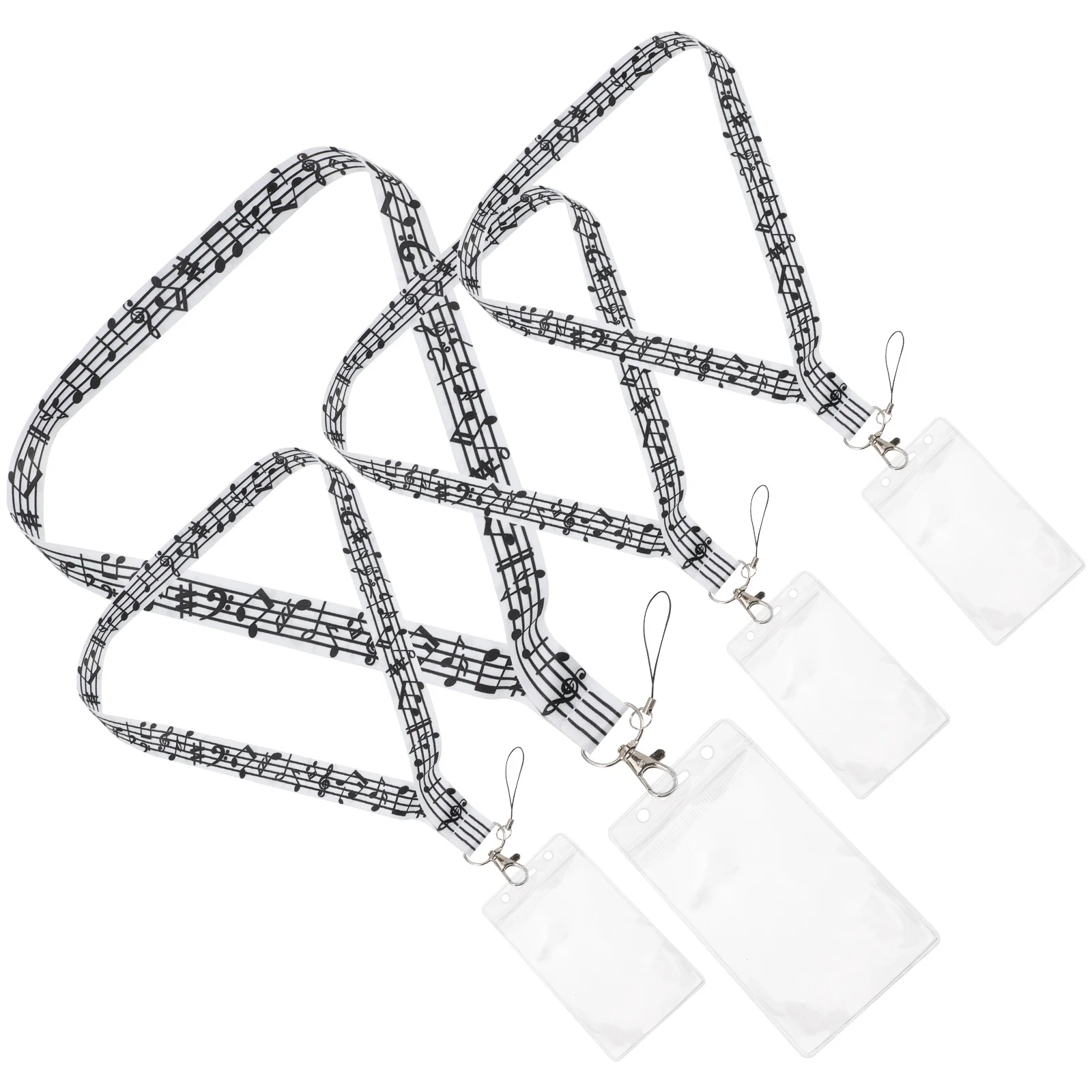 

4pcs Decorative Phone Lanyard Anti-Lost Hanging Straps Chest Card Chains Versatile Lanyards For Cellphone Id Badges Camera