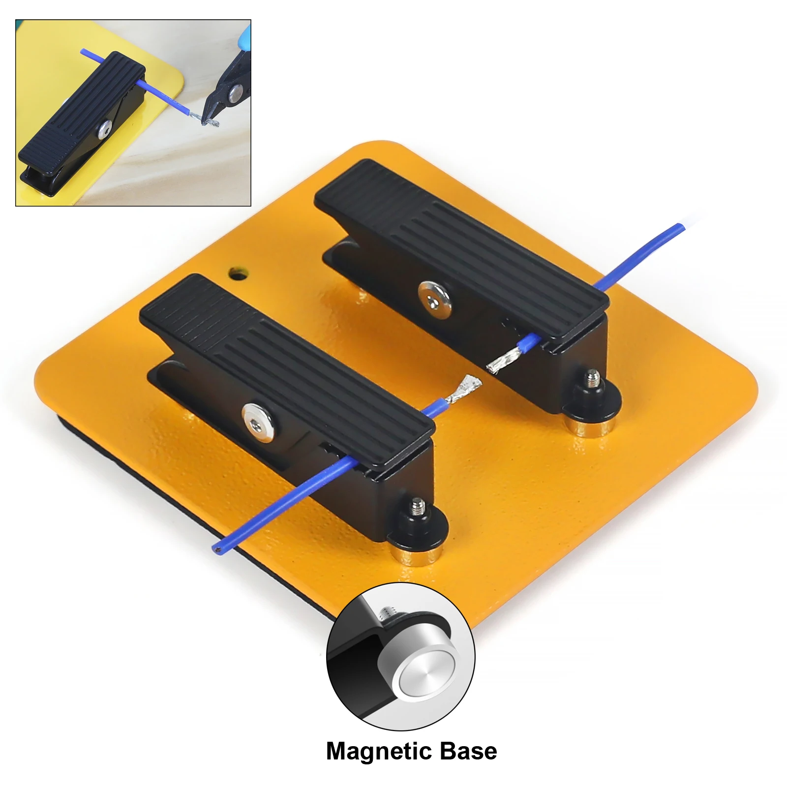 Toolour – aide à la soudure des mains, outil de troisième main avec Base magnétique, support de Circuit imprimé métallique réglable pour la réparation du soudage de PCB
