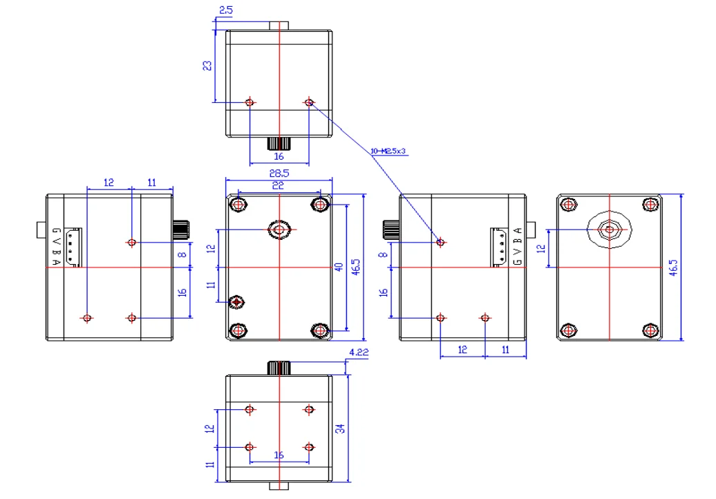 85kg SM-80BL-C002 24V Serieller Anschluss Smart Bus Servo RS485 Serielle Steuerung Hochpräziser Magnetischer Kodierungssensor Servo für Roboter – Detail 1