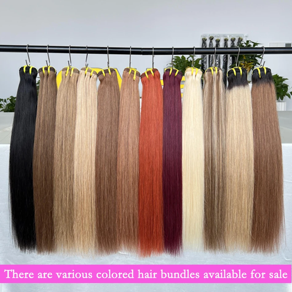 Straight P4/27 Colored Highlight Bundles Human Hair Brown Brazilian 30 Inch 10A 100% Remy Human Hair Weave Extensions For Women