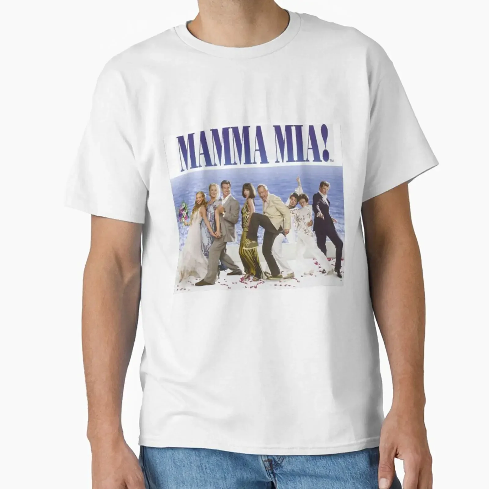 Mamma Mia Cast Poster designed and sold by Candice Iva vintage Washed Stylish Casual fashion streetwear Soft Slightly Stretched