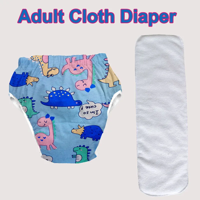 Waterproof Adult Cloth Diaper Cover Reusable Nappy Nappies Washable Adult Baby Diaper Pants abdl 35-90KG