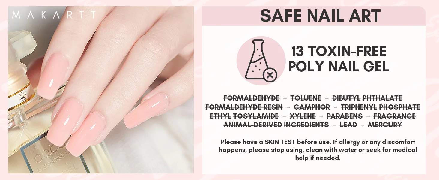 Makartt Poly Nagelverlängerungsgel 50ml Acrylgel HEMA-frei Professionelles Nagel-Aufbaugel für DIY-Salon-Maniküre-Kunstbedarf – Detail 7