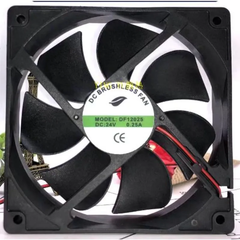 NEW CPU Fan for DF1202512SELN 12025 24V 0.25A 12CM Chassis Power Fan 120*120*25mm