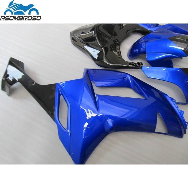 Upgrading your Motorcycle parts for Kawasaki Ninja ZX6R fairing kit 2007 2008 blue black plastic fairing set zx6r 08 08 GF20 image 4