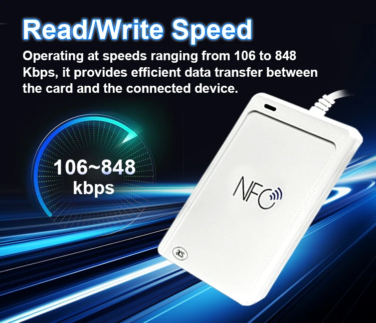 

USB CCID ISO14443 Type A & B ISO15693 ISO18092 PC/SC 13.56Mhz RFID NFC Contactless Smart Card Reader Writer ACR1552U-M1