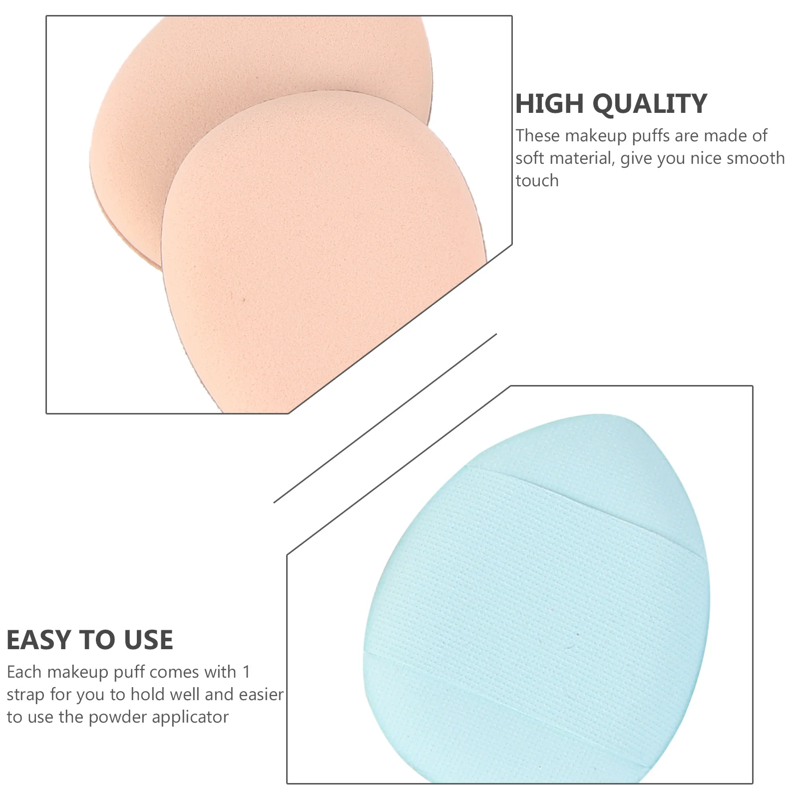 Mini polvo lavable para el tamaño del dedo, maquillaje para cojín Facial, base, esponja de polvo suelta, herramienta de belleza, 6 uds.