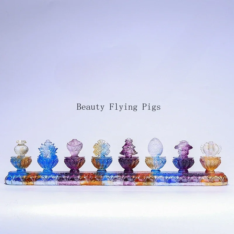 Resin Home Decor Household Buddhist Utensils Desktop Decoration of Buddhist Temple Azure resin Handicraft Feng Shui Accessories