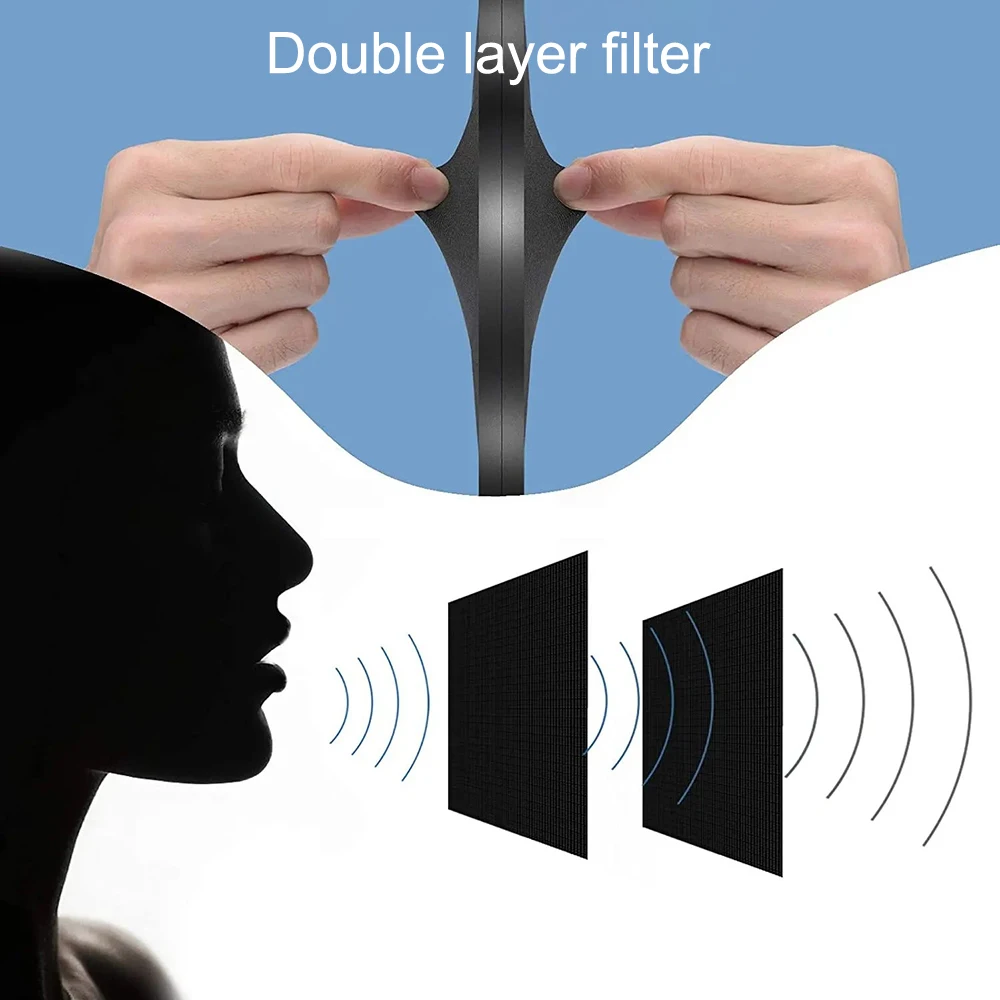 더블 레이어 스튜디오 마이크 팝 필터, 유연한 윈드 스크린 사운드 필터 마스크, 마이크 쉴드, 말하기 녹음 액세서리