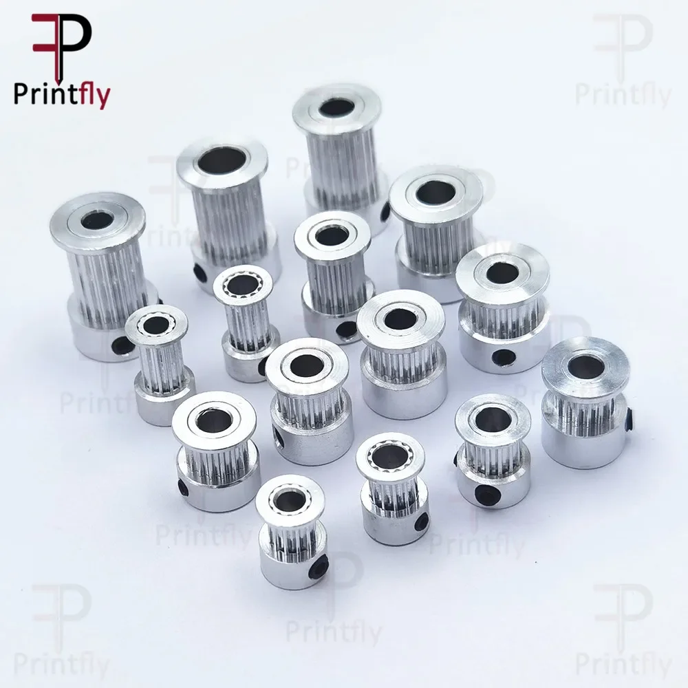 Printfly 2GT 12 14 15 16 17 18 19 20 Teeth GT2 Timing Pulley Bore 3.175 4 5 6.35 8mm Part For Width 6 10 15mm Timing Belt 1pcs
